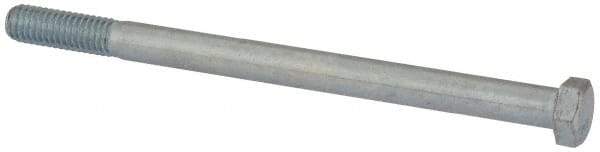 Value Collection - 3/8-16 UNC, 5-1/2" Length Under Head Hex Head Cap Screw - Partially Threaded, Grade 2 Steel, Zinc-Plated Finish, 9/16" Hex - Americas Industrial Supply