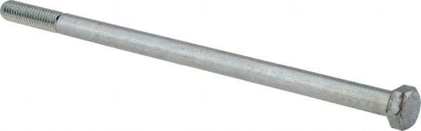 Value Collection - 3/8-16 UNC, 8" Length Under Head Hex Head Cap Screw - Grade 2 Steel, Zinc-Plated Finish, 9/16" Hex - Americas Industrial Supply