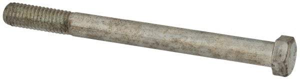 Value Collection - 7/16-14 UNC, 5" Length Under Head Hex Head Cap Screw - Partially Threaded, Grade 2 Steel, Zinc-Plated Finish, 5/8" Hex - Americas Industrial Supply