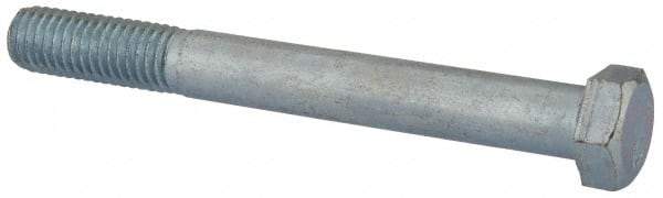 Value Collection - 1/2-13 UNC, 4-1/2" Length Under Head Hex Head Cap Screw - Partially Threaded, Grade 2 Steel, Zinc-Plated Finish, 3/4" Hex - Americas Industrial Supply