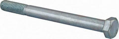 Value Collection - 1/2-13 UNC, 5-1/2" Length Under Head Hex Head Cap Screw - Partially Threaded, Grade 2 Steel, Zinc-Plated Finish, 3/4" Hex - Americas Industrial Supply