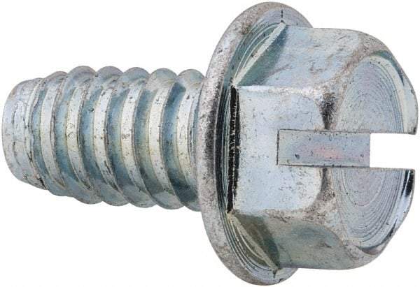 Value Collection - 3/8" Hex Washer Head Slotted Sheet Metal Screw - Steel, 3/4" Length Under Head, Grade 2 - Americas Industrial Supply