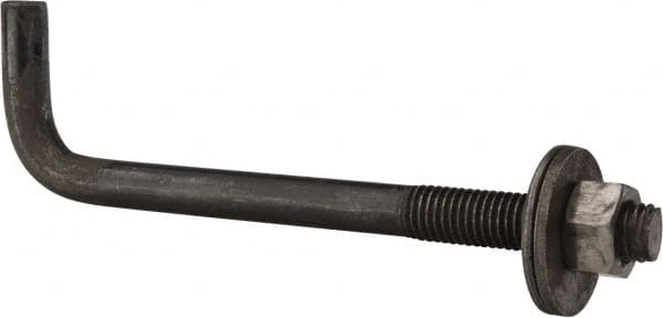 Value Collection - 5/8-11, 8" OAL Bent Anchor Bolt - Grade 2 Steel - Americas Industrial Supply