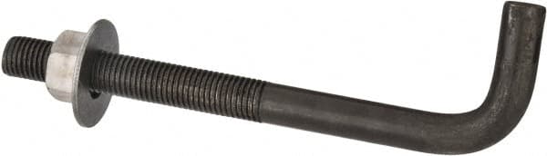 Value Collection - 1-8, 12" OAL Bent Anchor Bolt - Grade 2 Steel - Americas Industrial Supply