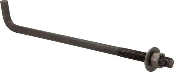 Value Collection - 1-8, 24" OAL Bent Anchor Bolt - Grade 2 Steel - Americas Industrial Supply