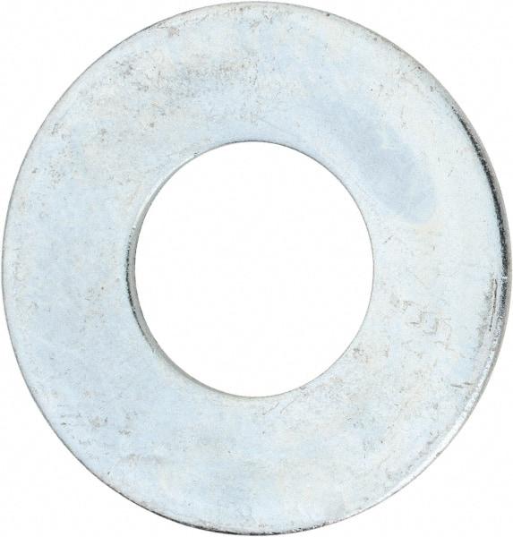 Value Collection - 2" Screw, Steel USS Flat Washer - 2-1/8" ID x 4-1/2" OD, 0.153" Thick, Zinc-Plated Finish - Americas Industrial Supply