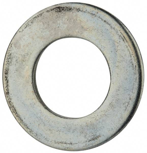 Value Collection - 1-1/2" Screw, Steel SAE Flat Washer - 1-9/16" ID x 3" OD, 5/32" Thick, Zinc-Plated Finish - Americas Industrial Supply