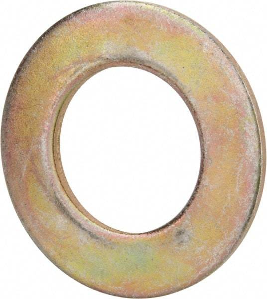 Value Collection - 1-3/4" Screw, Grade 8 Steel SAE Flat Washer - 1-7/8" ID x 3-3/8" OD, 5/32" Thick, Zinc Yellow Dichromate Finish - Americas Industrial Supply