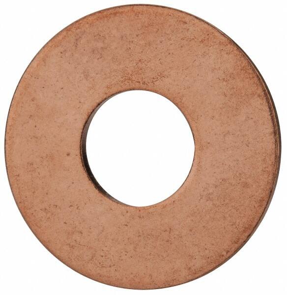Value Collection - 1/2" Screw, Copper Standard Flat Washer - 0.563" ID x 1-3/8" OD, 0.081" Thick, Plain Finish - Americas Industrial Supply