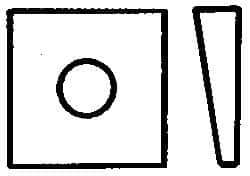Value Collection - 1-1/8" Bolt, Iron Beveled Square Washer - 1-1/4" ID, 5/8 Minimum Thickness - Americas Industrial Supply