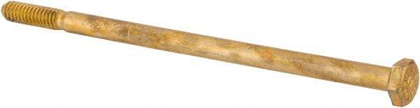 Value Collection - 1/4-20 UNC, 5" Length Under Head Hex Head Cap Screw - Partially Threaded, Grade 8 Alloy Steel, Zinc-Plated Finish, 7/16" Hex - Americas Industrial Supply
