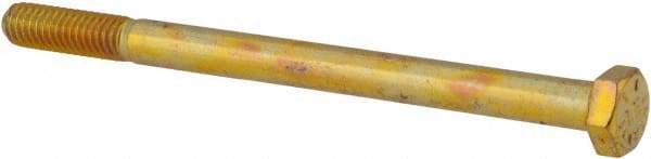 Value Collection - 5/16-18 UNC, 4-1/2" Length Under Head Hex Head Cap Screw - Partially Threaded, Grade 8 Alloy Steel, Zinc-Plated Finish, 1/2" Hex - Americas Industrial Supply