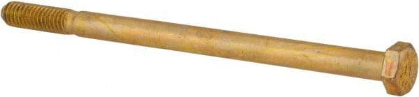 Value Collection - 5/16-18 UNC, 5" Length Under Head Hex Head Cap Screw - Partially Threaded, Grade 8 Alloy Steel, Zinc-Plated Finish, 1/2" Hex - Americas Industrial Supply