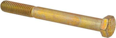Value Collection - 3/8-16 UNC, 3-1/2" Length Under Head Hex Head Cap Screw - Partially Threaded, Grade 8 Alloy Steel, Zinc-Plated Finish, 9/16" Hex - Americas Industrial Supply