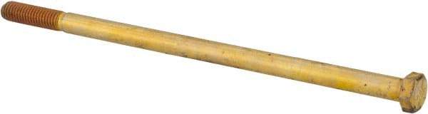 Value Collection - 3/8-16 UNC, 8" Length Under Head Hex Head Cap Screw - Partially Threaded, Grade 8 Alloy Steel, Zinc-Plated Finish, 9/16" Hex - Americas Industrial Supply