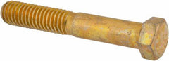 Value Collection - 7/16-14 UNC, 2-3/4" Length Under Head Hex Head Cap Screw - Partially Threaded, Grade 8 Alloy Steel, Zinc-Plated Finish, 5/8" Hex - Americas Industrial Supply