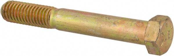 Value Collection - 7/16-14 UNC, 3-1/4" Length Under Head Hex Head Cap Screw - Partially Threaded, Grade 8 Alloy Steel, Zinc-Plated Finish, 5/8" Hex - Americas Industrial Supply