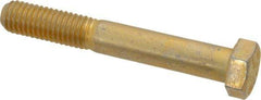 Value Collection - 1/2-13 UNC, 3-1/2" Length Under Head Hex Head Cap Screw - Partially Threaded, Grade 8 Alloy Steel, Zinc-Plated Finish, 3/4" Hex - Americas Industrial Supply