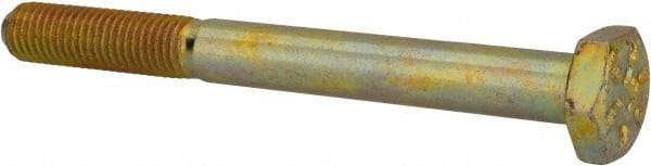Value Collection - 1/4-28 UNF, 2-1/2" Length Under Head Hex Head Cap Screw - Partially Threaded, Grade 8 Alloy Steel, Zinc-Plated Finish, 7/16" Hex - Americas Industrial Supply