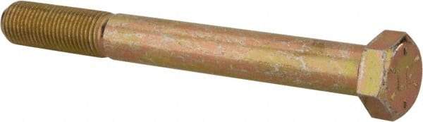 Value Collection - 3/8-24 UNF, 3-1/2" Length Under Head Hex Head Cap Screw - Partially Threaded, Grade 8 Alloy Steel, Zinc-Plated Finish, 9/16" Hex - Americas Industrial Supply