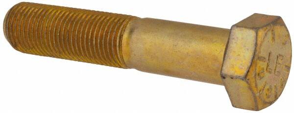 Value Collection - 1/2-20 UNF, 2-1/2" Length Under Head Hex Head Cap Screw - Partially Threaded, Grade 8 Alloy Steel, Zinc-Plated Finish, 3/4" Hex - Americas Industrial Supply