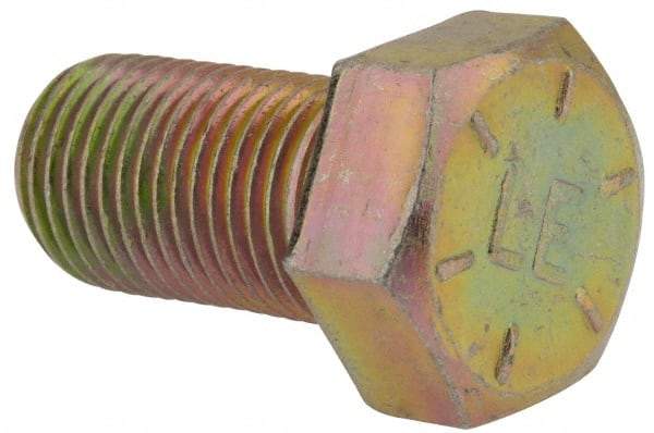 Value Collection - 9/16-18 UNF, 1" Length Under Head Hex Head Cap Screw - Fully Threaded, Grade 8 Alloy Steel, Zinc-Plated Finish, 13/16" Hex - Americas Industrial Supply