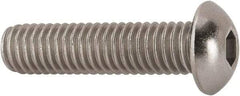 Value Collection - 3/8-16 UNC Hex Socket Drive, Button Screw - Grade 18-8 Stainless Steel, 1-1/2" Length Under Head - Americas Industrial Supply