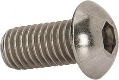 Value Collection - 1/2-13 UNC Hex Socket Drive, Button Screw - Grade 18-8 Stainless Steel, 1" Length Under Head - Americas Industrial Supply