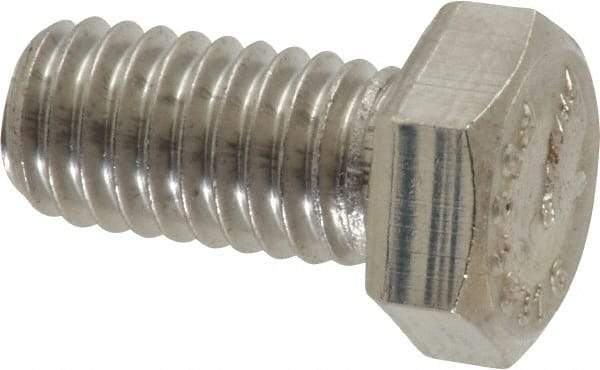 Value Collection - 3/8-16 UNC, 3/4" Length Under Head Hex Head Cap Screw - Grade 316 Stainless Steel, 9/16" Hex - Americas Industrial Supply
