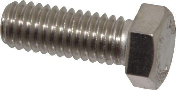 Value Collection - 3/8-16 UNC, 1" Length Under Head Hex Head Cap Screw - Grade 316 Stainless Steel, 9/16" Hex - Americas Industrial Supply