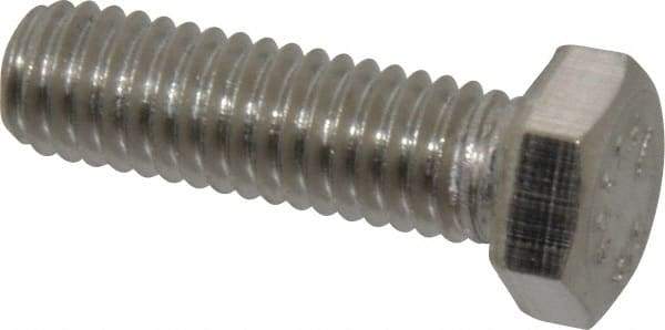 Value Collection - 3/8-16 UNC, 1-1/4" Length Under Head Hex Head Cap Screw - Grade 316 Stainless Steel, 9/16" Hex - Americas Industrial Supply