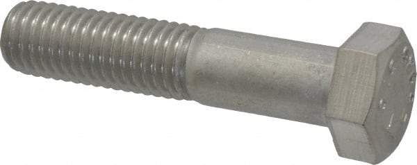 Value Collection - 1-1/4 - 7 UNC 6-1/2" Length Under Head Hex Head Cap Screw - Partially Threaded, 316 Stainless Steel, Uncoated, 1-1/4" Hex - Americas Industrial Supply