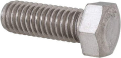 Value Collection - 7/16-14 UNC, 1-1/4" Length Under Head Hex Head Cap Screw - Grade 18-8 Stainless Steel, 5/8" Hex - Americas Industrial Supply