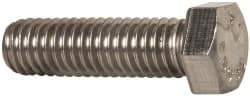 Value Collection - 7/16-14 UNC, 1-1/2" Length Under Head Hex Head Cap Screw - Grade 18-8 Stainless Steel, 5/8" Hex - Americas Industrial Supply