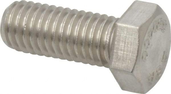 Value Collection - 1/2-13 UNC, 1-1/4" Length Under Head Hex Head Cap Screw - Grade 18-8 Stainless Steel, 3/4" Hex - Americas Industrial Supply