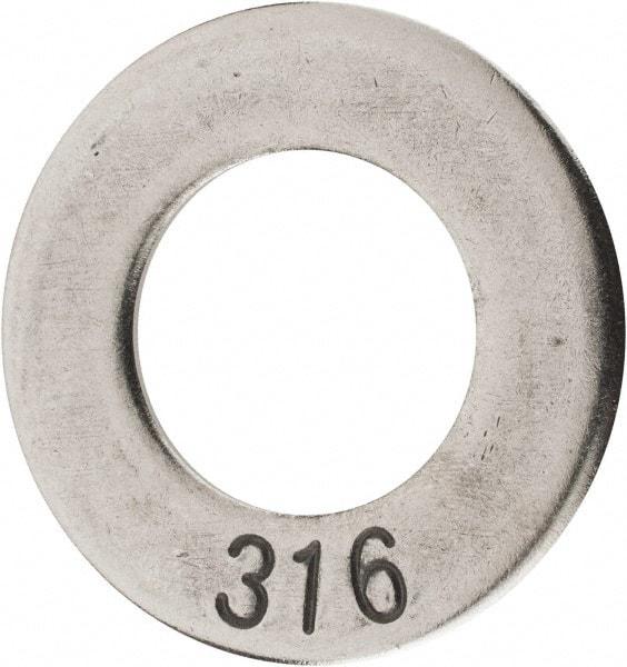 Value Collection - 1" Screw, Grade 316 Stainless Steel Standard Flat Washer - 1-1/16" ID x 1.87" OD, 1/8" Thick - Americas Industrial Supply