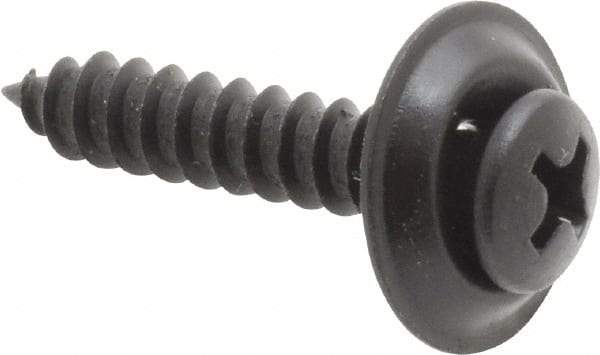 Value Collection - #10 Sems Oval Head Phillips Sheet Metal Screw - Steel, 1" OAL, Grade 2 - Americas Industrial Supply
