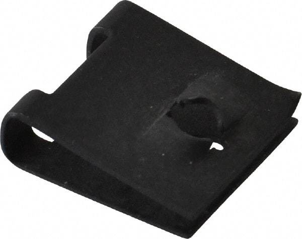 Value Collection - #8 Screw, 3/32 to 5/32" Thick, Spring Steel Standard U Nut - 1/2" Center Edge, Black Phosphate Finish - Americas Industrial Supply