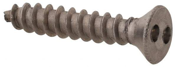 Made in USA - #6 Flat Head Spanner Sheet Metal Screw - Stainless Steel, 3/4" OAL, Grade 18-8 - Americas Industrial Supply
