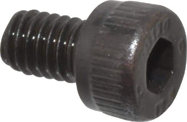Unbrako - M4x0.70 Metric Coarse Hex Socket Drive, Socket Cap Screw - Grade 12.9 Alloy Steel, Black Oxide Finish, 6mm Length Under Head - Americas Industrial Supply