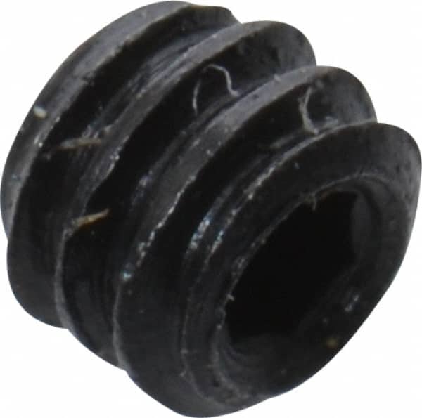 Unbrako - #2-56 UNC, 1/16" OAL, Cup Point Set Screw - Grade 8 Alloy Steel, 0.035" Key - Americas Industrial Supply