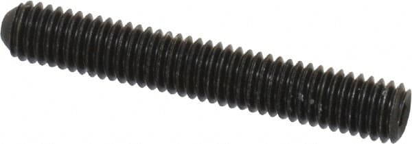 Unbrako - #10-32 UNF, 1-1/4" OAL, Cup Point Set Screw - Grade 8 Alloy Steel, 3/32" Key - Americas Industrial Supply