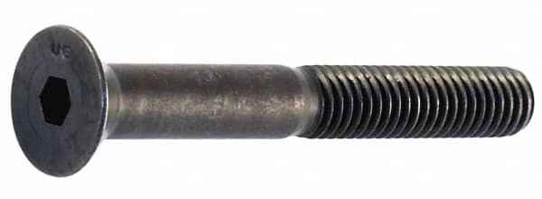 Unbrako - M12x1.75 Metric Coarse Hex Socket Drive, 90 to 92° Flat Screw - Grade 12.9 Alloy Steel, Black Oxide Finish, 45mm OAL - Americas Industrial Supply