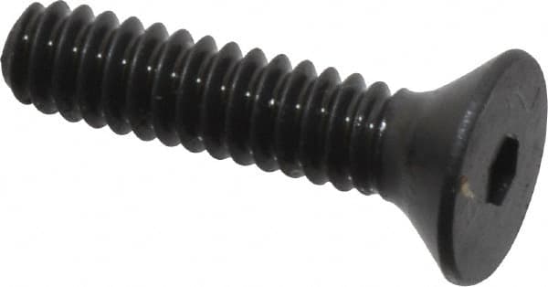 Unbrako - #4-40 UNC Hex Socket Drive, 82° Flat Screw - Alloy Steel, Black Oxide Finish, 1/2" OAL - Americas Industrial Supply