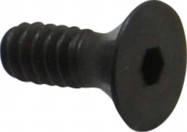Unbrako - #6-32 UNC Hex Socket Drive, 82° Flat Screw - Alloy Steel, Black Oxide Finish, 3/8" OAL - Americas Industrial Supply