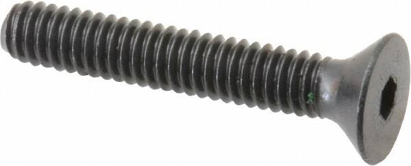 Unbrako - #8-32 UNC Hex Socket Drive, 82° Flat Screw - Alloy Steel, Black Oxide Finish, 1" OAL - Americas Industrial Supply