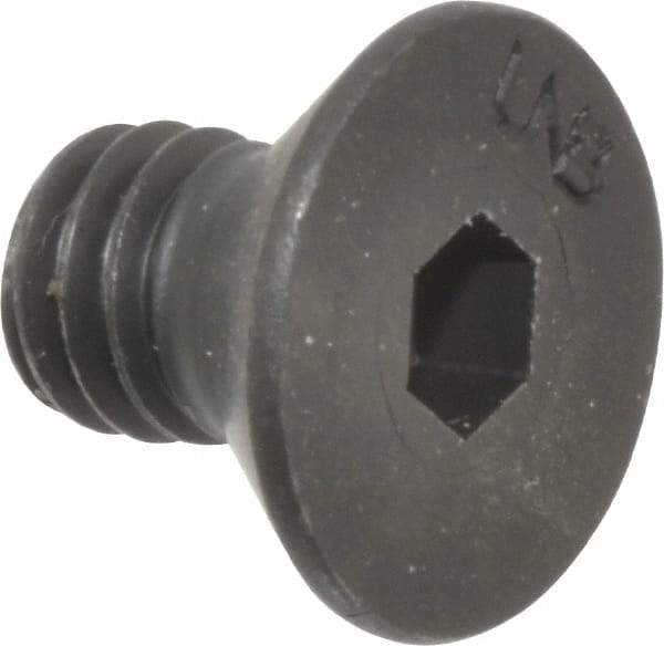 Unbrako - 5/16-18 UNC Hex Socket Drive, 82° Flat Screw - Alloy Steel, Black Oxide Finish, 1/2" OAL - Americas Industrial Supply
