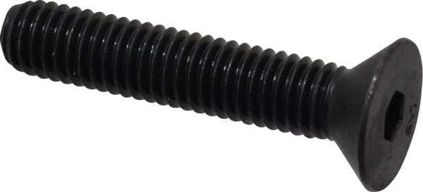 Unbrako - 3/8-16 UNC Hex Socket Drive, 82° Flat Screw - Alloy Steel, Black Oxide Finish, 2" OAL - Americas Industrial Supply