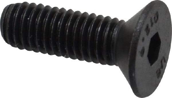 Unbrako - M5x0.80 Metric Coarse Hex Socket Drive, 90 to 92° Flat Screw - Grade 12.9 Alloy Steel, Black Oxide Finish, 16mm OAL - Americas Industrial Supply