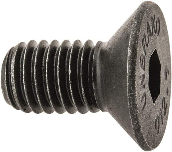 Unbrako - M8x1.25 Metric Coarse Hex Socket Drive, 90 to 92° Flat Screw - Grade 12.9 Alloy Steel, Black Oxide Finish, 16mm OAL - Americas Industrial Supply